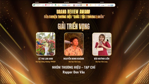 Giải Triển vọng Brand Review Award 2024 - Tạp chí Review Rapper Đen Vâu