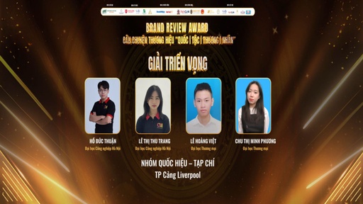 Giải Triển vọng Brand Review Award 2024 - Tạp chí Review Thành phố cảng Liverpool